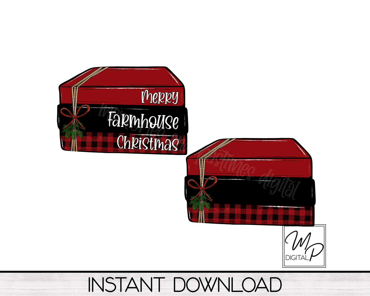 Farmhouse Stacked Books PNG Design for Sublimation of Ornaments and Earrings, Digital Download
