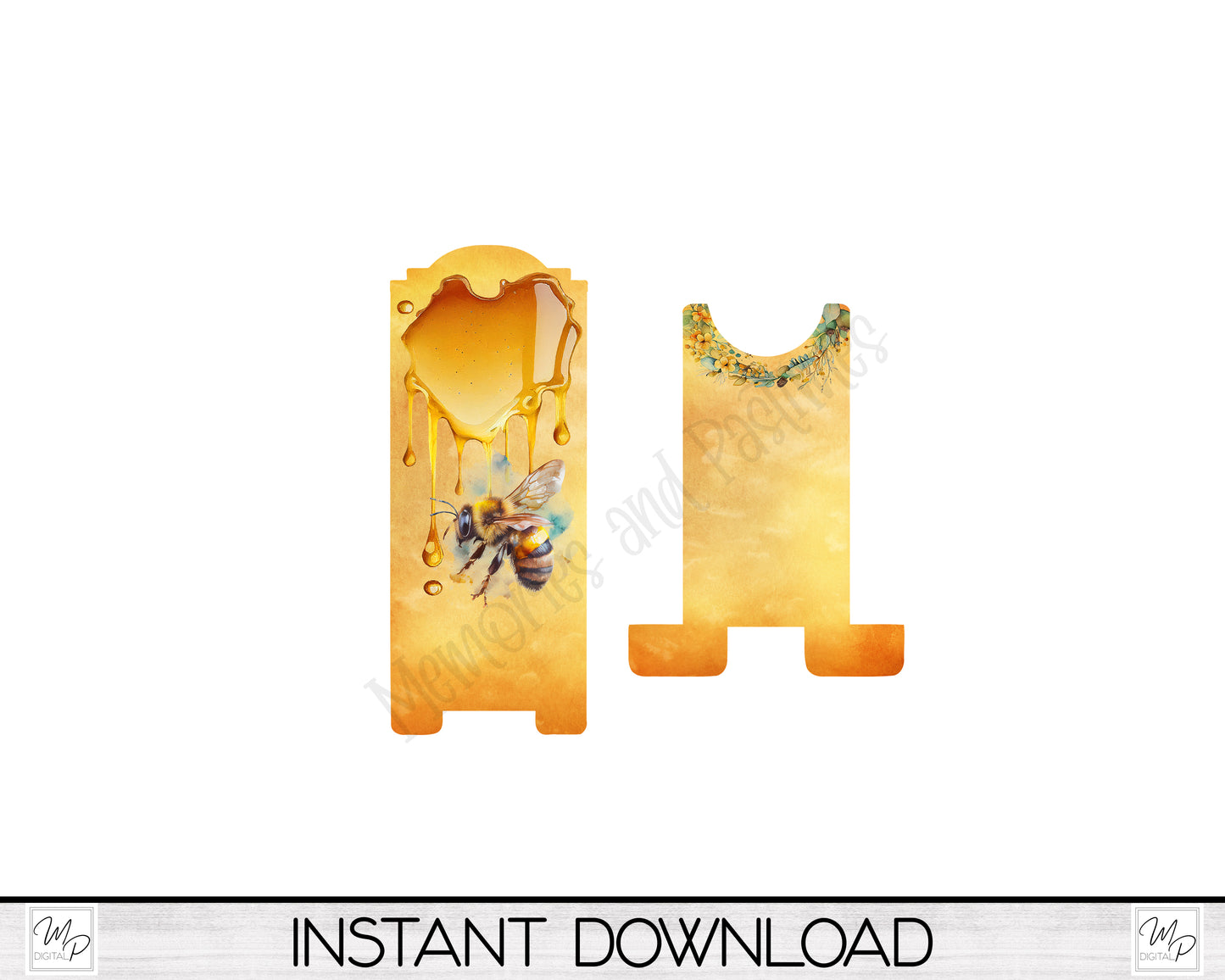 Honey Bee Cell Phone Stand PNG for Sublimation Design, Digital Download