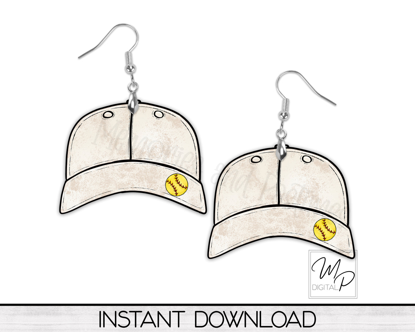 Baseball and Softball BUNDLE PNG Sublimation Design for Cap Earring, Digital Download