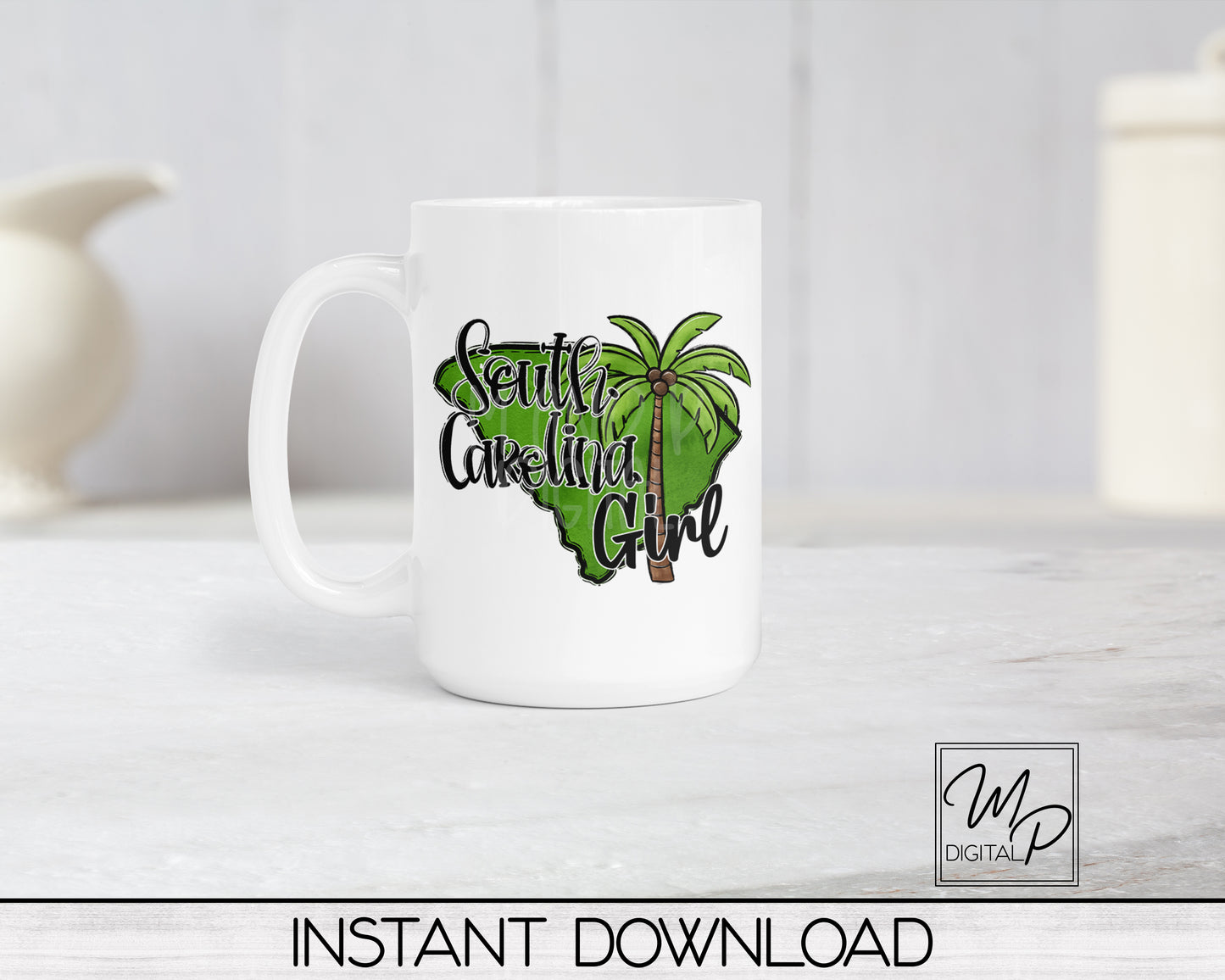 South Carolina Girl PNG Sublimation Design for Shirts and Mugs, Commercial Use