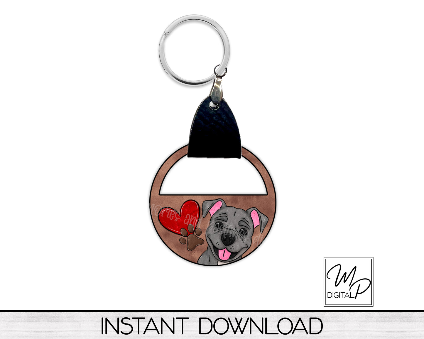 Pit Bull Half Circle PNG Design for Sublimation of Earrings with Leather, Digital Download