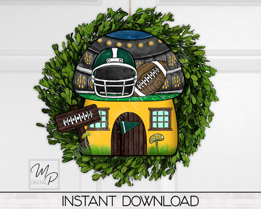 Football Interchangeable Mushroom House PNG File For Sublimation
