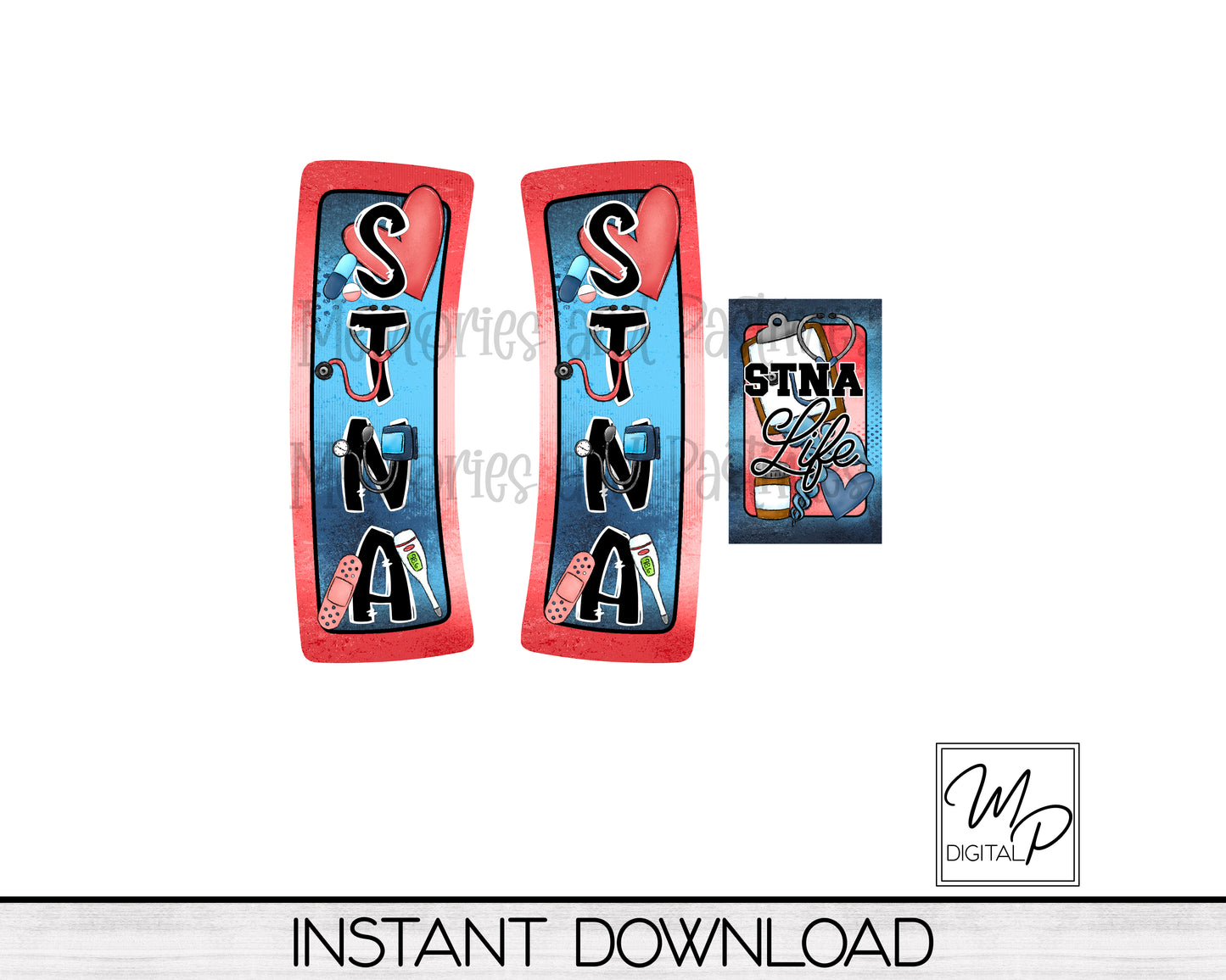 STNA Hair Clip PNG Sublimation Design, Digital Download