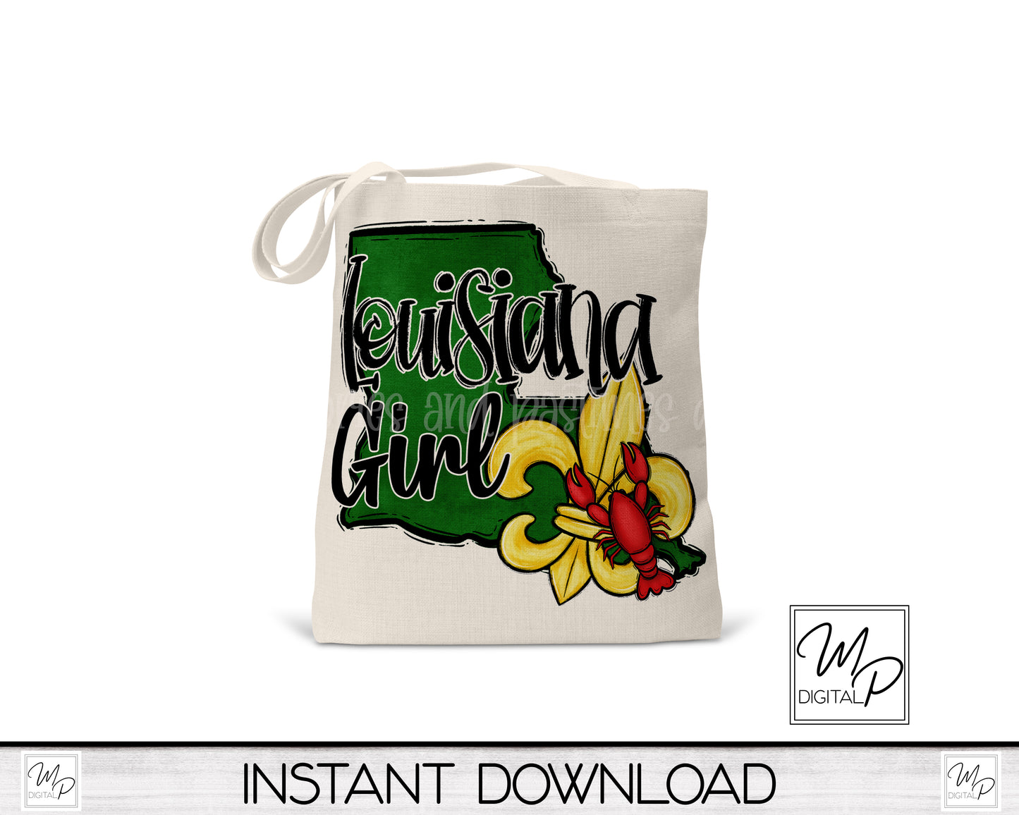 Louisiana Girl PNG Sublimation Design for Shirts and Mugs, Commercial Use