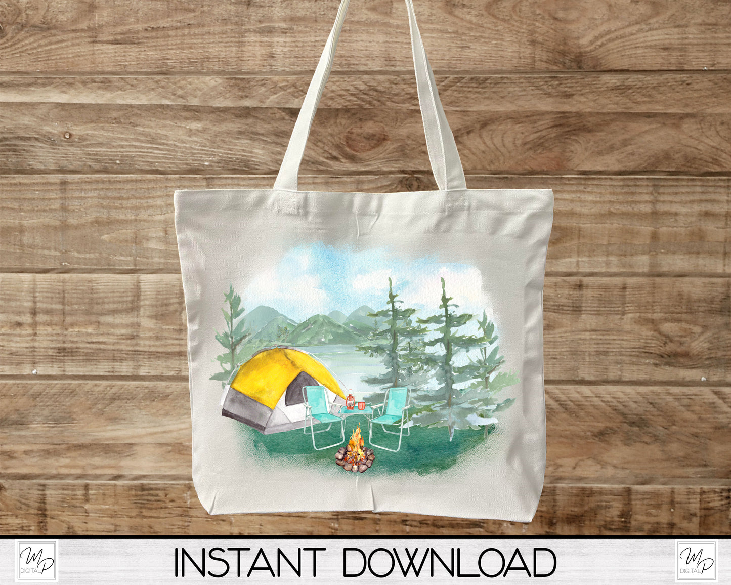 Tent Camping PNG Sublimation Design, Digital Download