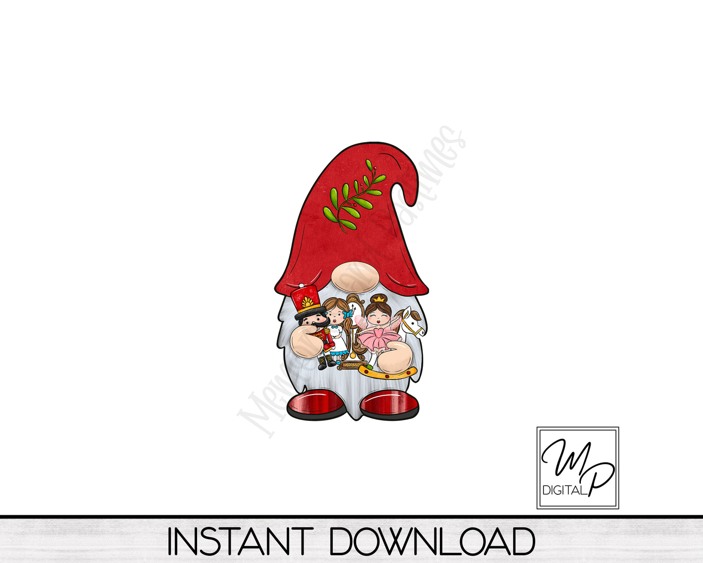 Christmas Nutcracker Gnome PNG Sublimation Digital Design Download