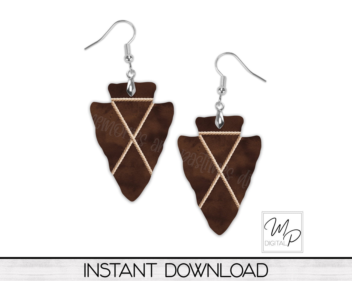 Western BUNDLE PNG Sublimation Design for Arrowhead Earring, Digital Download