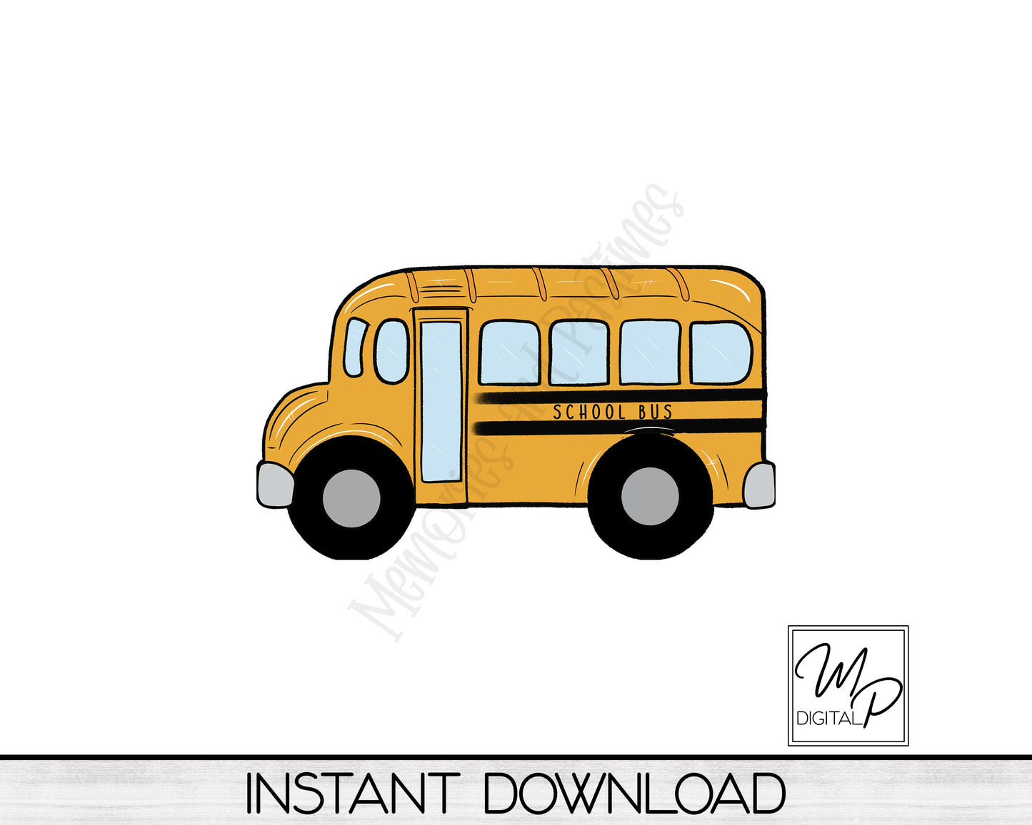 School Bus PNG Sublimation Design, Digital Download