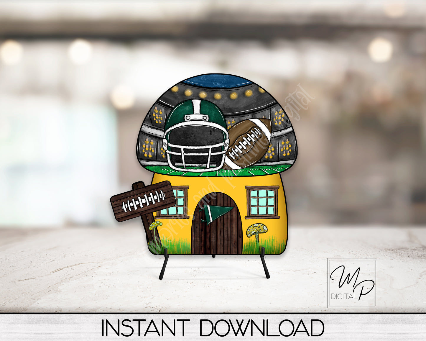 Football Interchangeable Mushroom House PNG File For Sublimation
