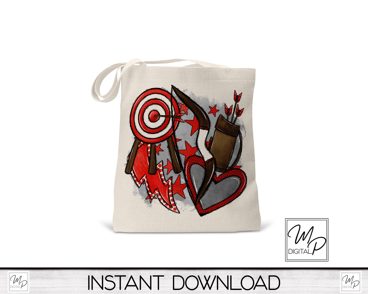 Archery Sublimation Design PNG Digital Download - Tote Tshirt Sublimation - Commercial Use