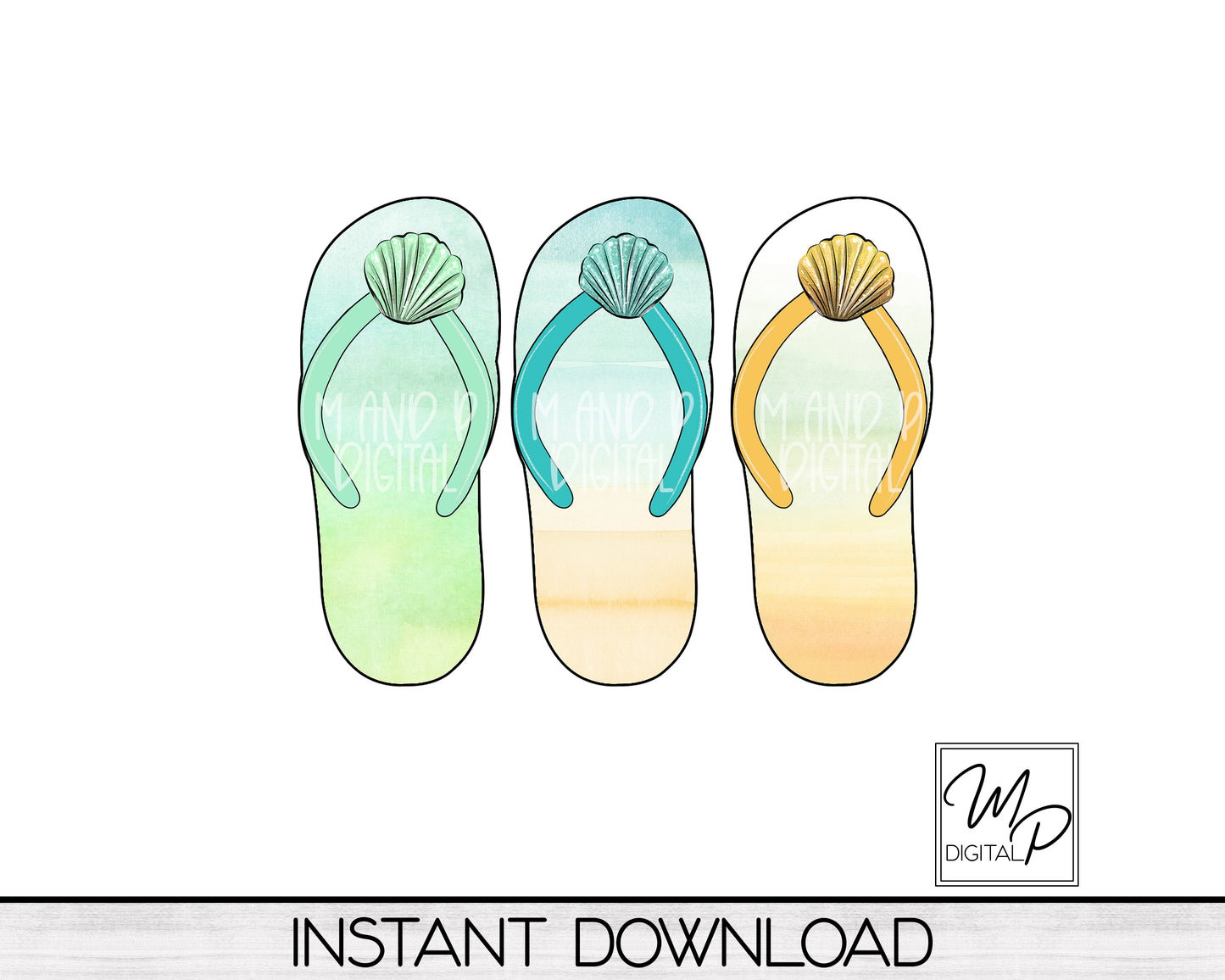 Beach Flip Flop Earrings Bundle Sublimation PNG Design, Digital Download