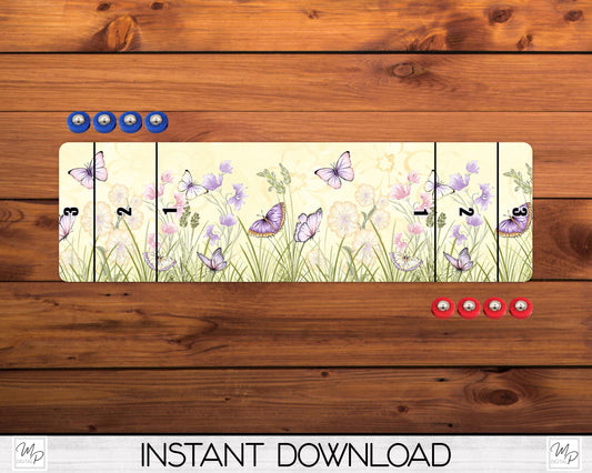 Butterflies Shuffleboard Sublimation, PNG Digital Download