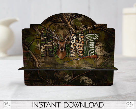 Camo Deer Hunting Cookbook / Tablet Stand PNG for Sublimation Design for Men, Digital Download