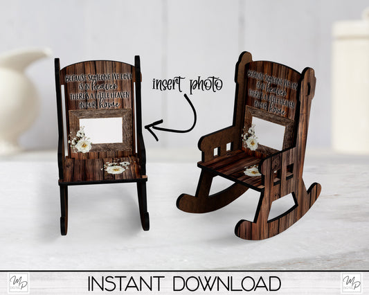 Memorial MDF Rocking Chair PNG Sublimation Design, Digital Download