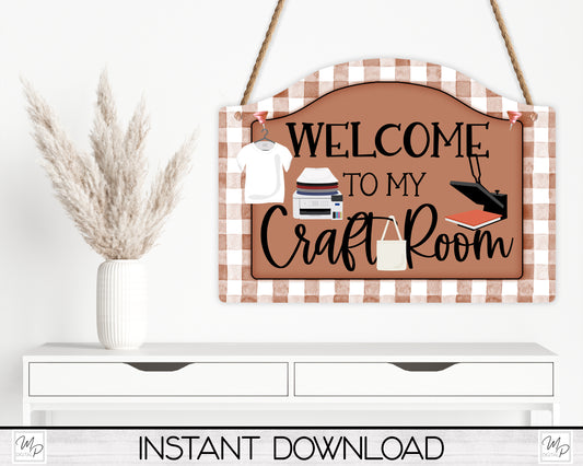 Craft Room PNG Design for Sublimation of Signs, Digital Download