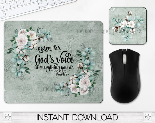 Christian Bible Verse Mouse Pad PNG for Sublimation Digital Download, Mousepad Design for Sublimation
