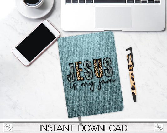 Christian Journal and Pen Set PNG Sublimation Design, Jesus Is My Jam, Digital Download