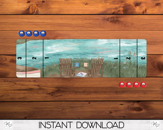 Lake Shuffleboard Sublimation PNG, Sublimation Digital Download, PNG Design
