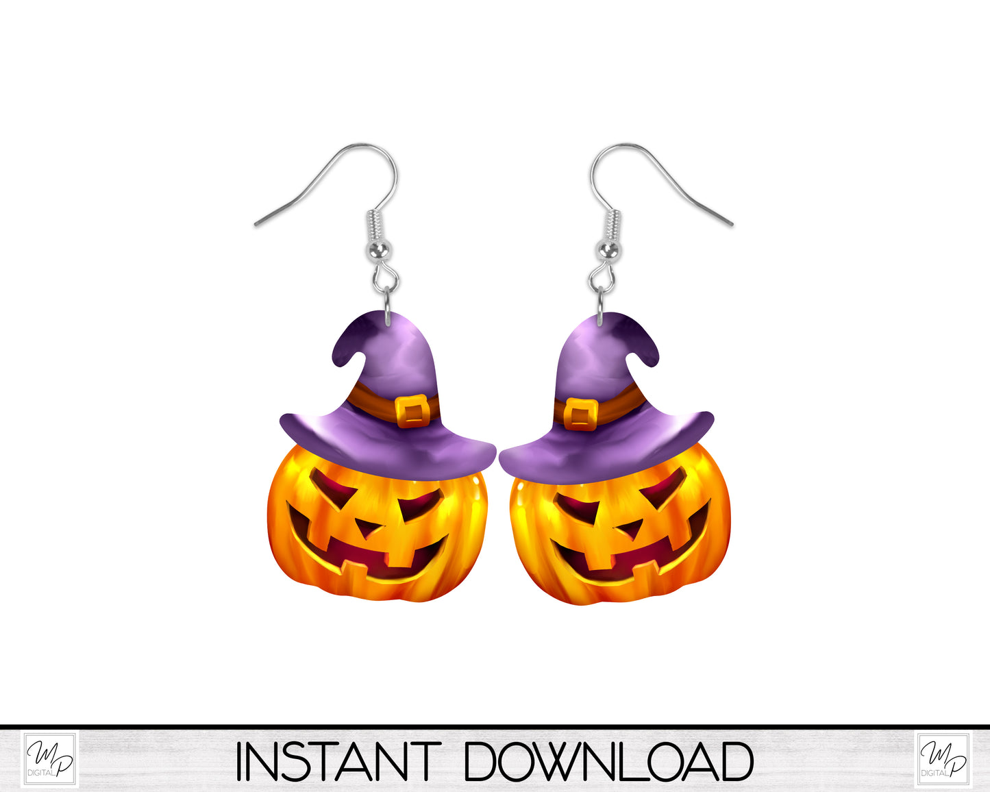 Halloween Pumpkin Earring Design for Sublimation