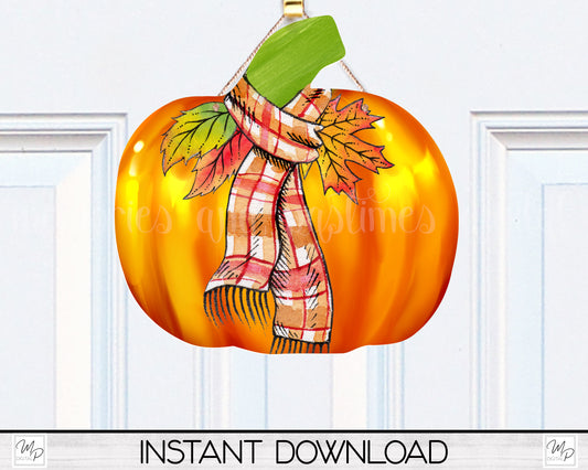 Fall Pumpkin Jar Door Sign PNG Design for Sublimation