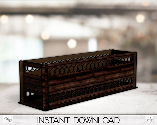 Dark Wood Box PNG Sublimation Design for the Farmhouse Centerpiece MDF Box Digital Download