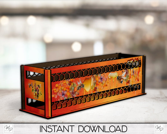 Honey Bee Box PNG Sublimation Design for the Farmhouse Centerpiece MDF Box Digital Download