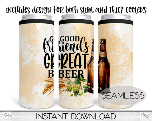 Good Friends Can Cooler Sublimation Download, Waterslide PNG, Duozie PNG Design for Slim & Thick Duozie Wrap