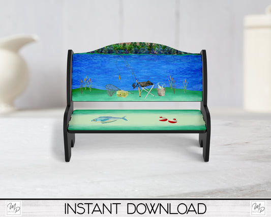 Fishing Bench PNG for Sublimation, Sublimation Design for Tiered Tray Benches, Digital Download, MSS Blank Design