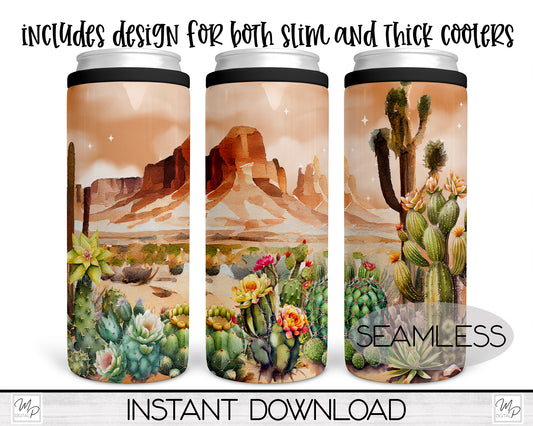 Cactus Can Cooler Sublimation Download, Design for Slim & Thick Duozie and Other Metal Coolers