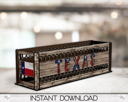 Texas Box PNG Sublimation Design, Centerpiece MDF Box Design Digital Download