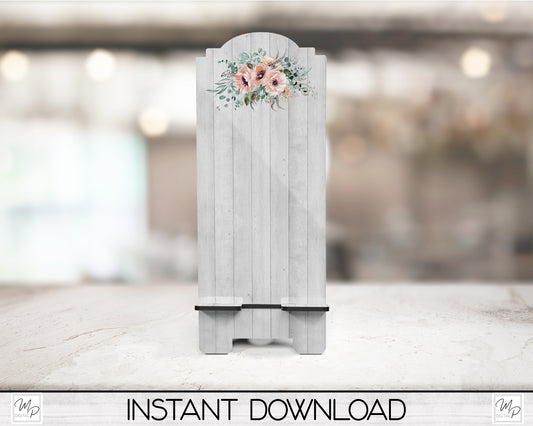 Floral Cell Phone Stand PNG for Sublimation Design, Digital Download