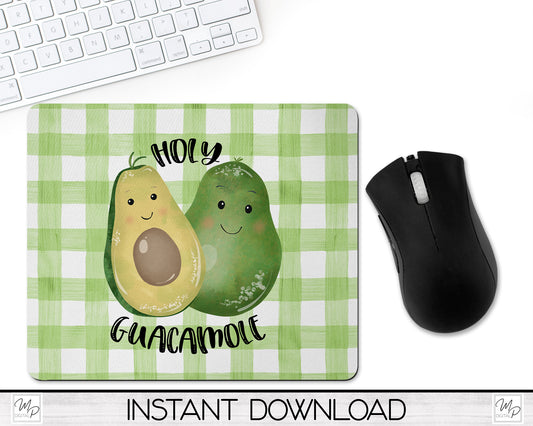 Funny Avocado Mouse Pad PNG for Sublimation Digital Download, Mousepad Design for Sublimation