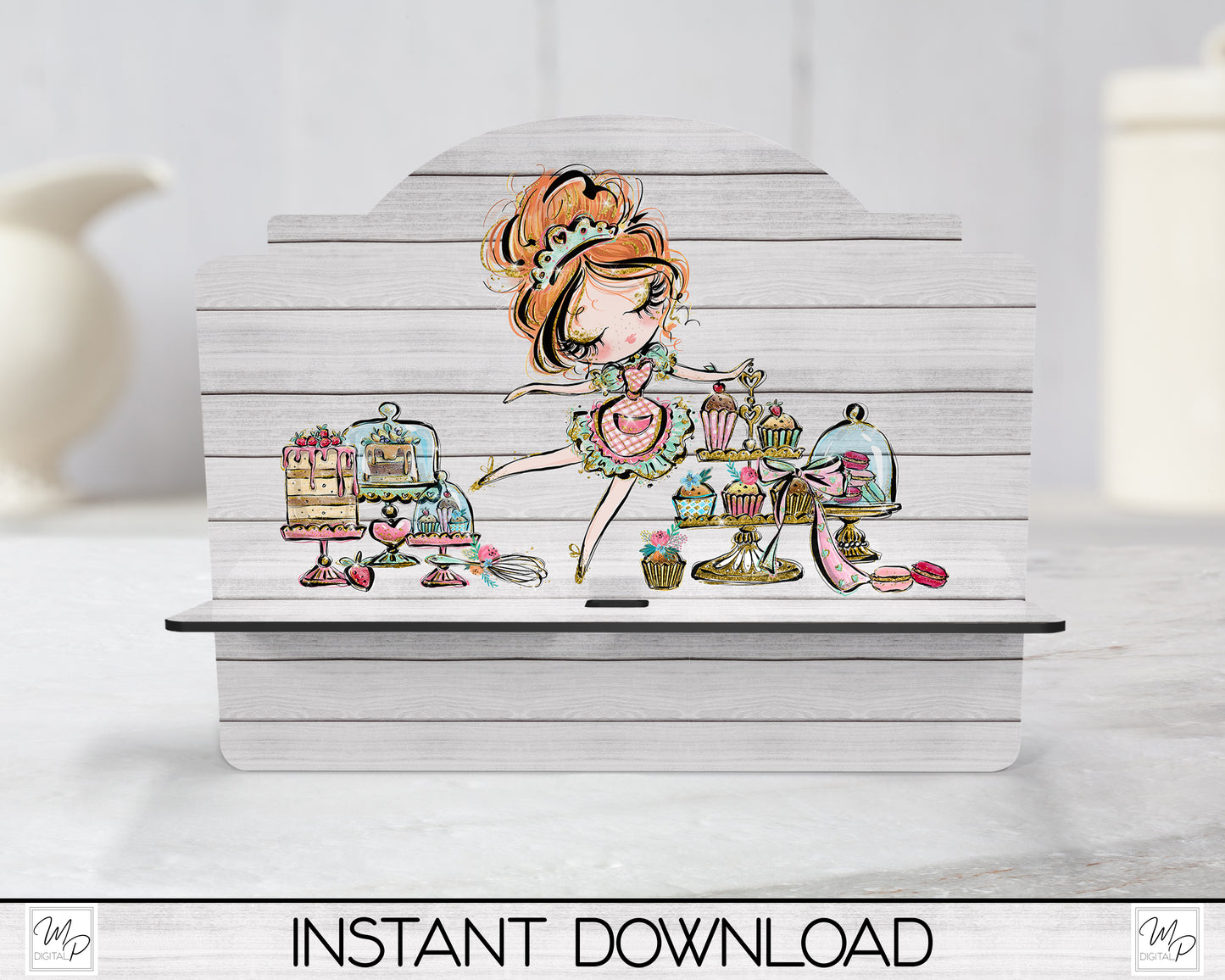 Baking Cookbook / Tablet Stand PNG for Sublimation Design, Five Designs, Digital Download