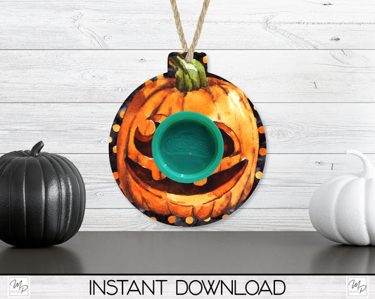 Halloween Playdough Bobber Ornament PNG Design, Party Favor Sublimation Design Download