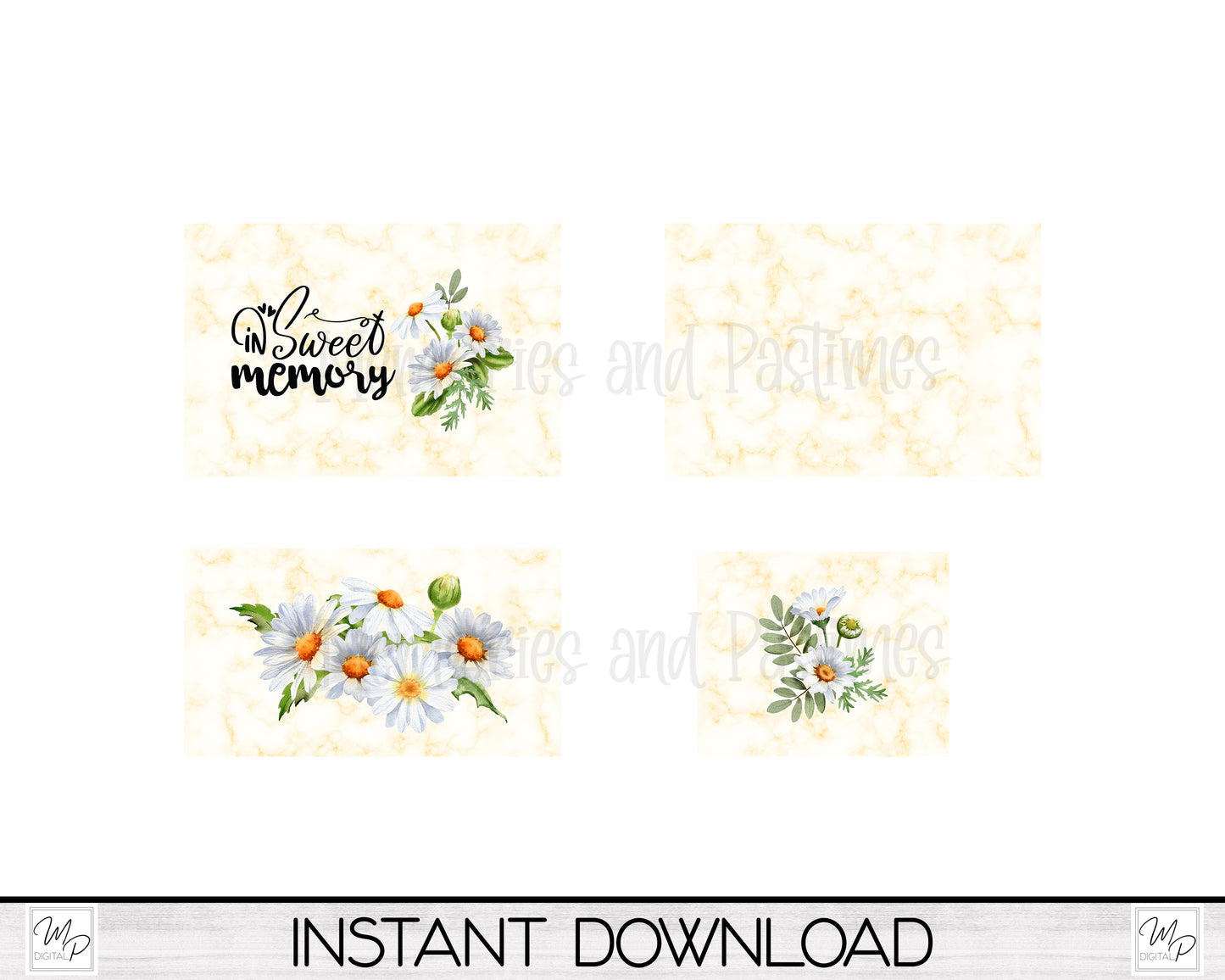 Daisy Memory Box PNG Sublimation MDF Box Design, Digital Download