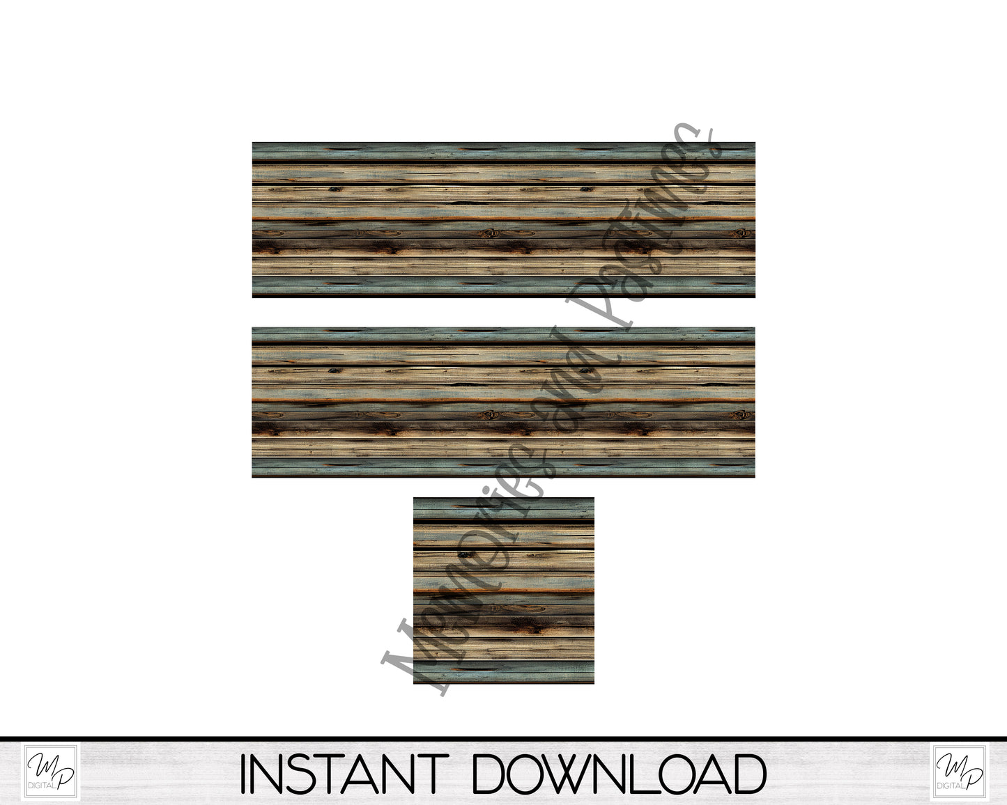 Teal Wood Box PNG Sublimation Design for the Farmhouse Centerpiece MDF Box Digital Download