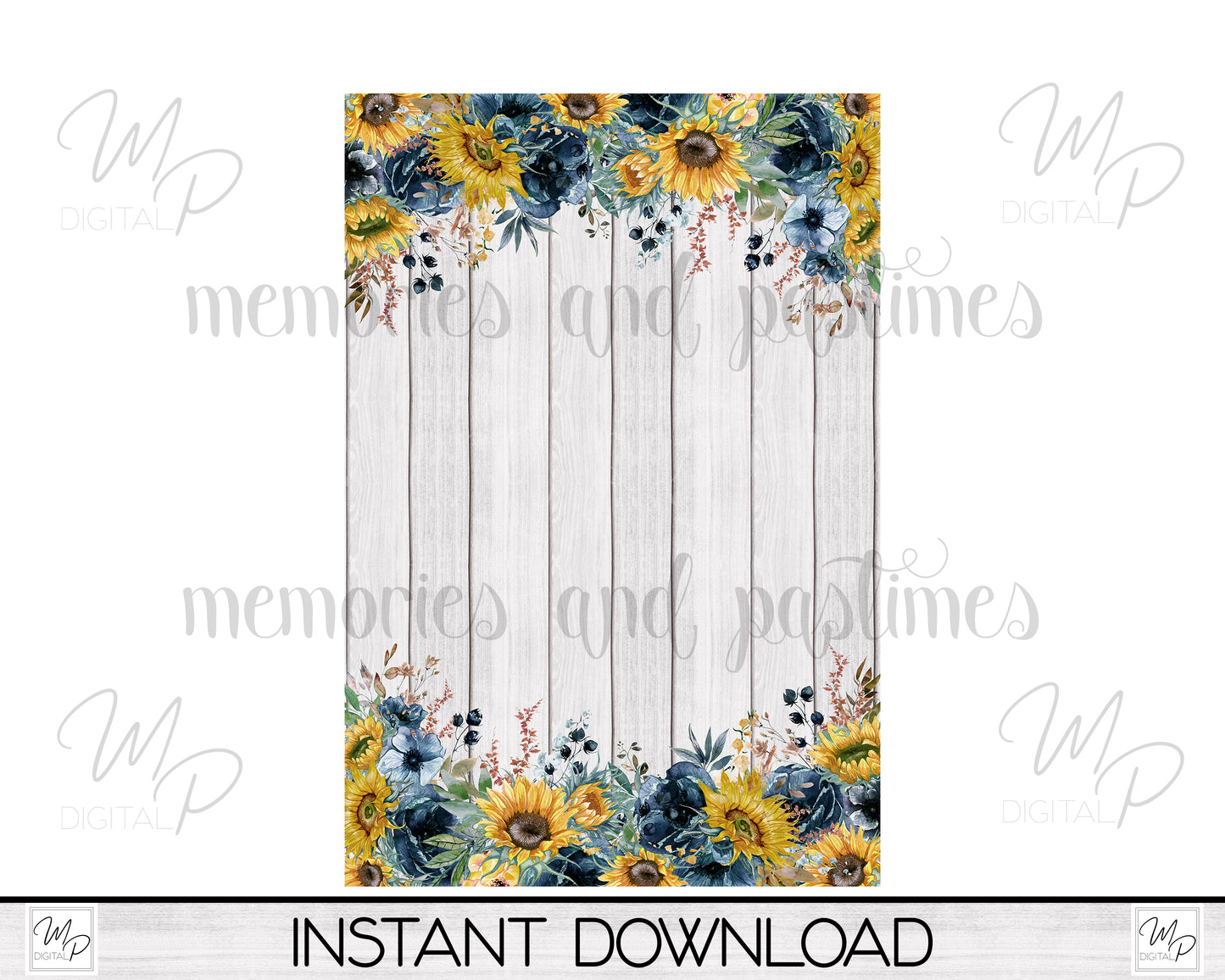 Sunflower Floral Garden Flag PNG for Sublimation Design, Digital Download