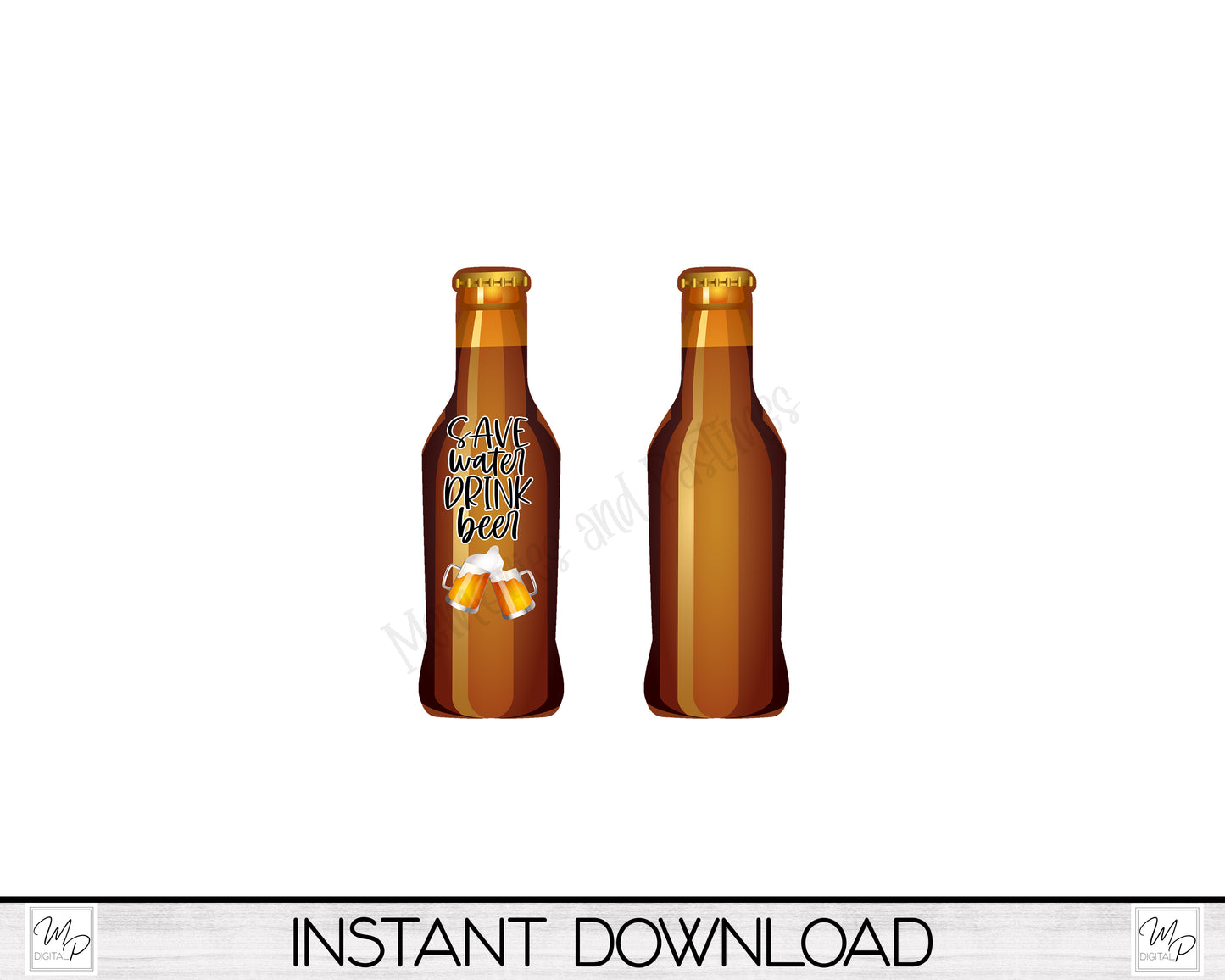 Beer Bottle Opener PNG Sublimation Bar Key Design Download, Save Water Drink Beer