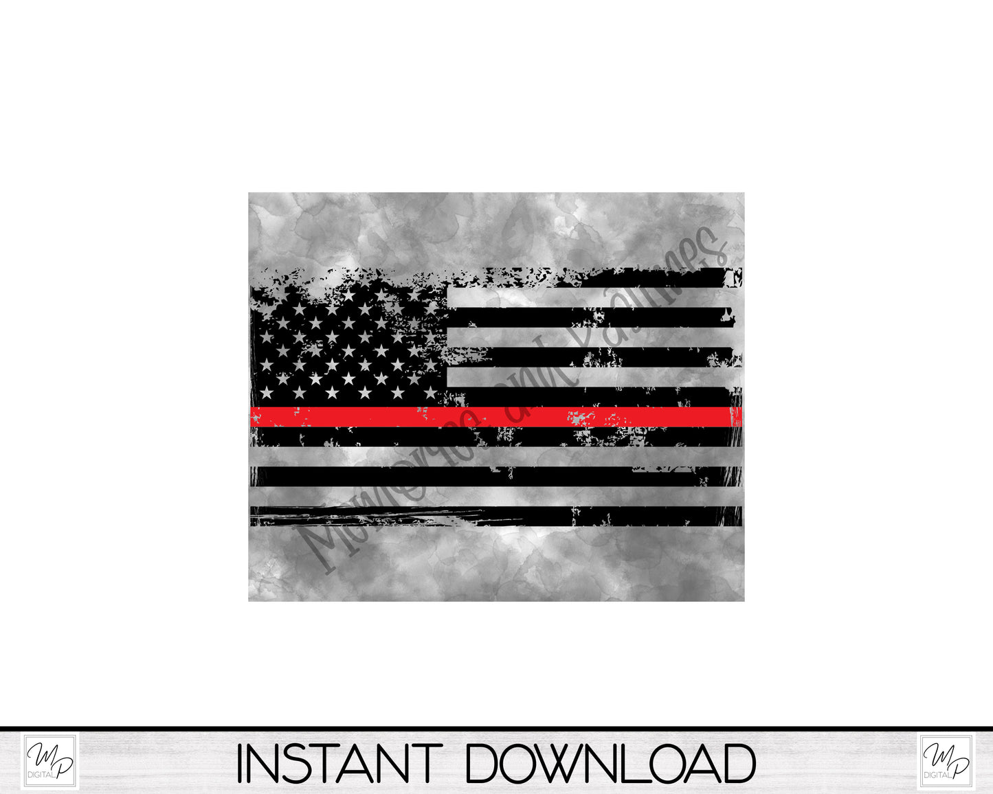 Thin Red Line Mouse Pad PNG for Sublimation Digital Download, Fire Fighter Mousepad Design for Sublimation
