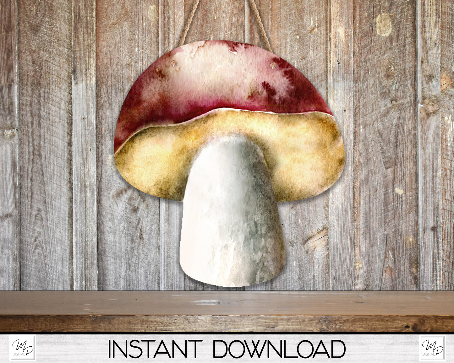 Mushroom Earring PNG Design for Sublimation, Digital Download