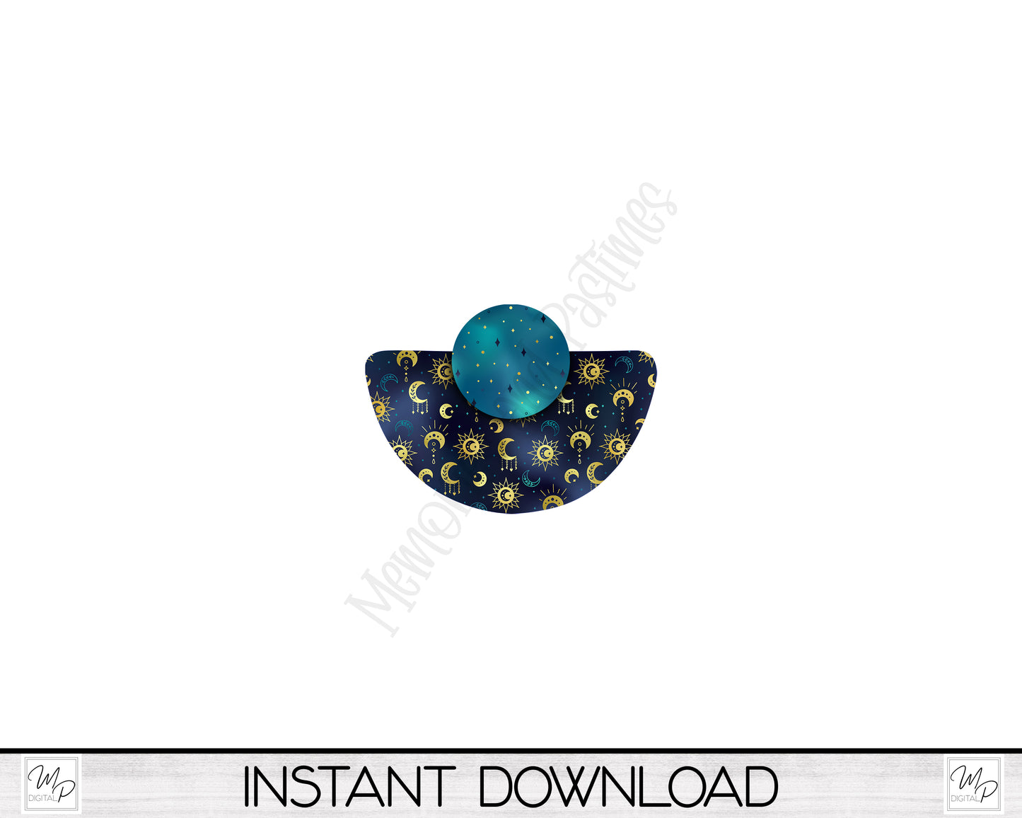 Boho Celestial Earrings Sublimation PNG Design, Digital Download for Sublimation