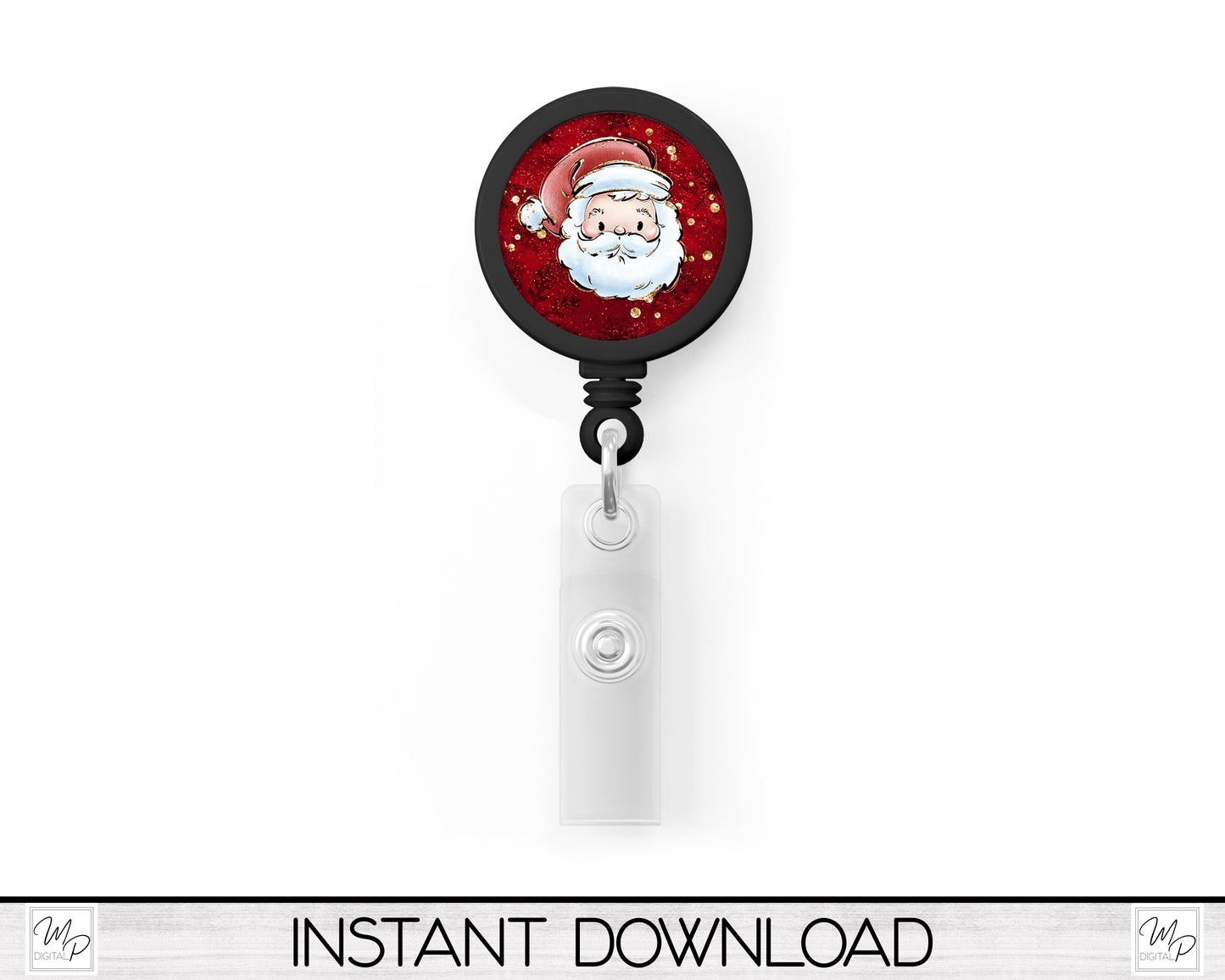 Christmas Round Stud Earring PNG Bundle, Sublimation Design Download, Santa Earring Design
