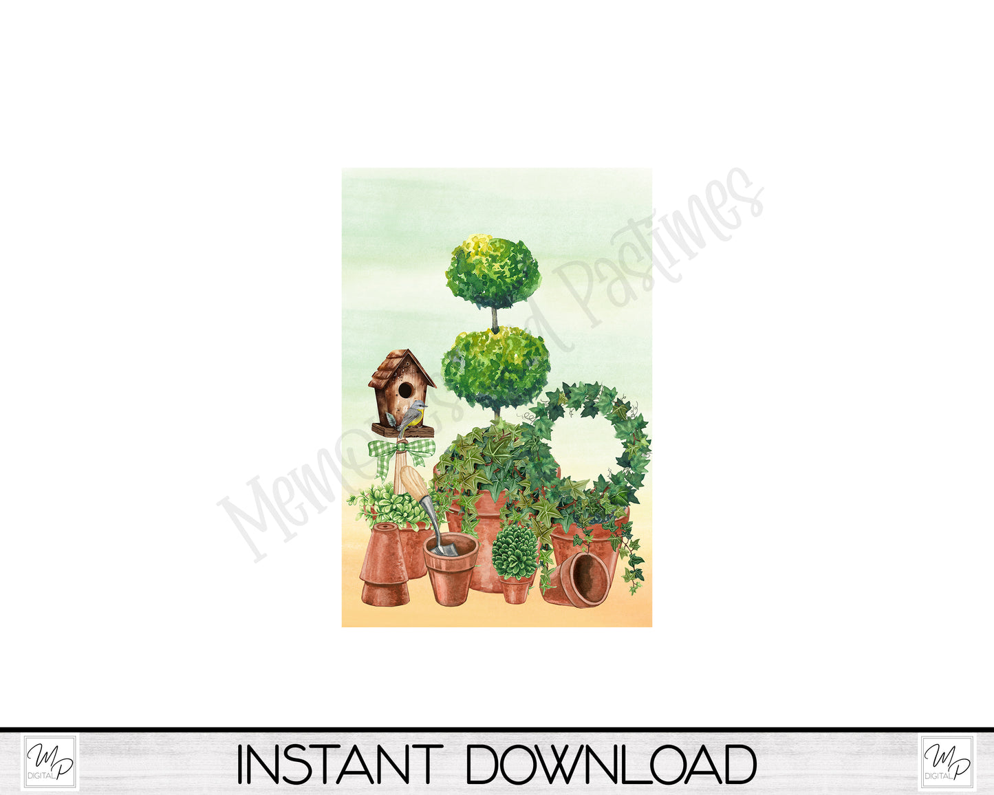 Ivy Garden Flag Design for Sublimation of Yard / Patio Flag, Digital Download