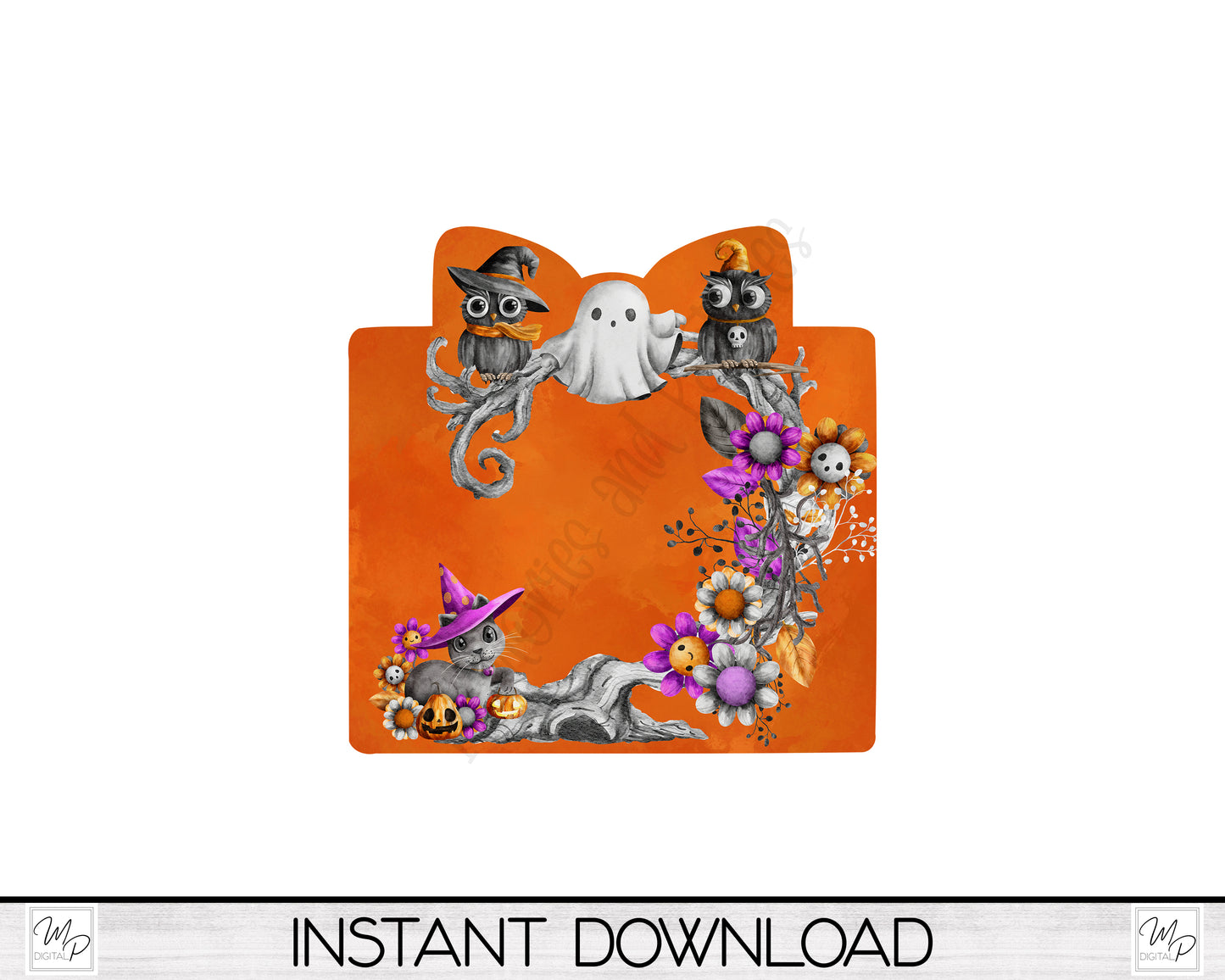 Halloween Playdough Gift Ornament PNG Design, Party Favor Sublimation Design Download