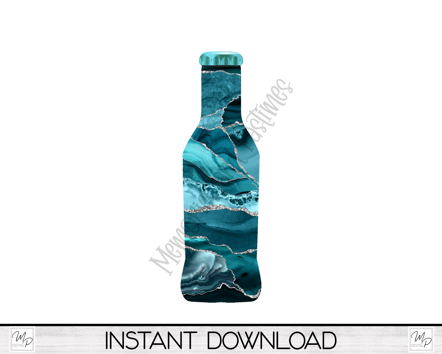 Teal Agate Bottle Opener PNG Sublimation Design Download, Bar Key