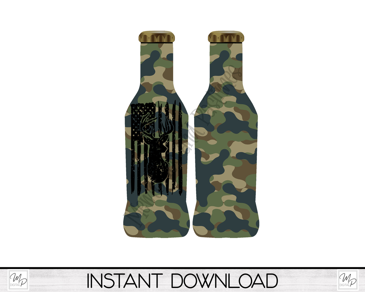 Camo Deer Flag Bottle Opener PNG Sublimation Design Download, Hunting Bar Key