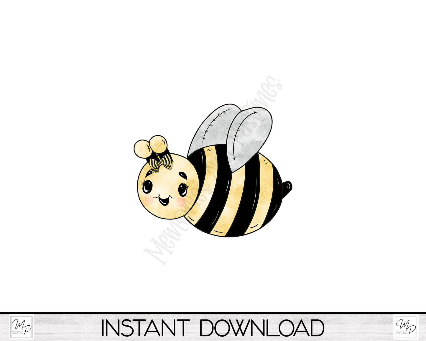 Bee Playdough Holder Rectangle PNG Design, Party Favor Sublimation Design Download