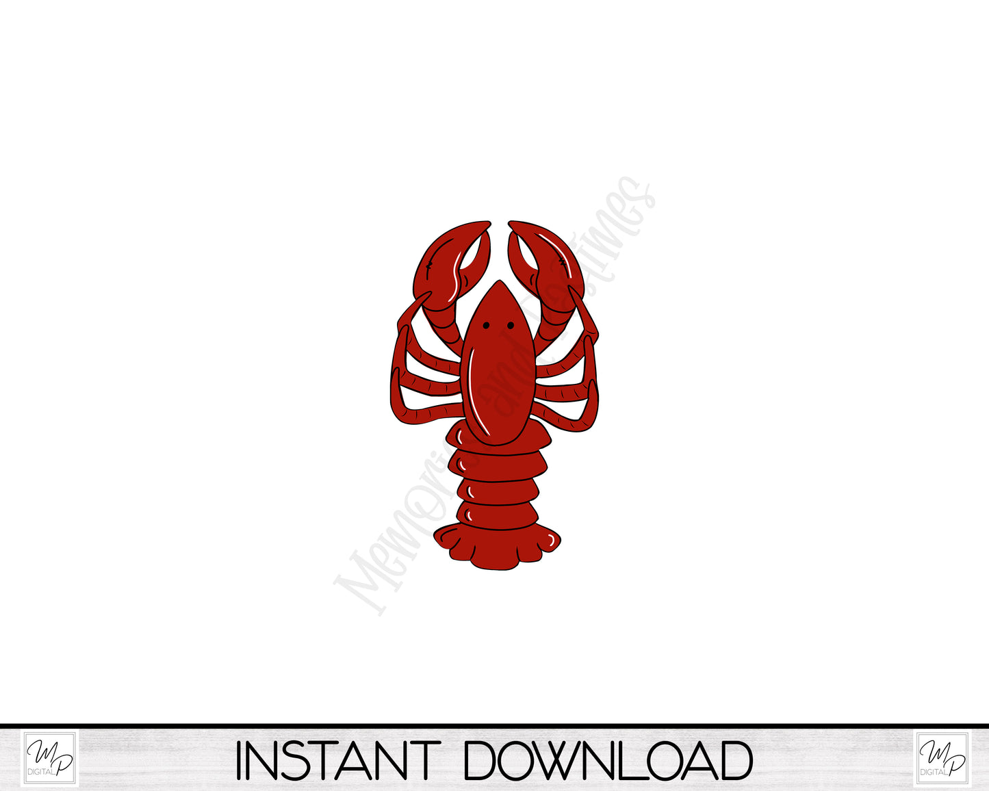 Crawfish / Lobster PNG Sublimation Digital Design Download