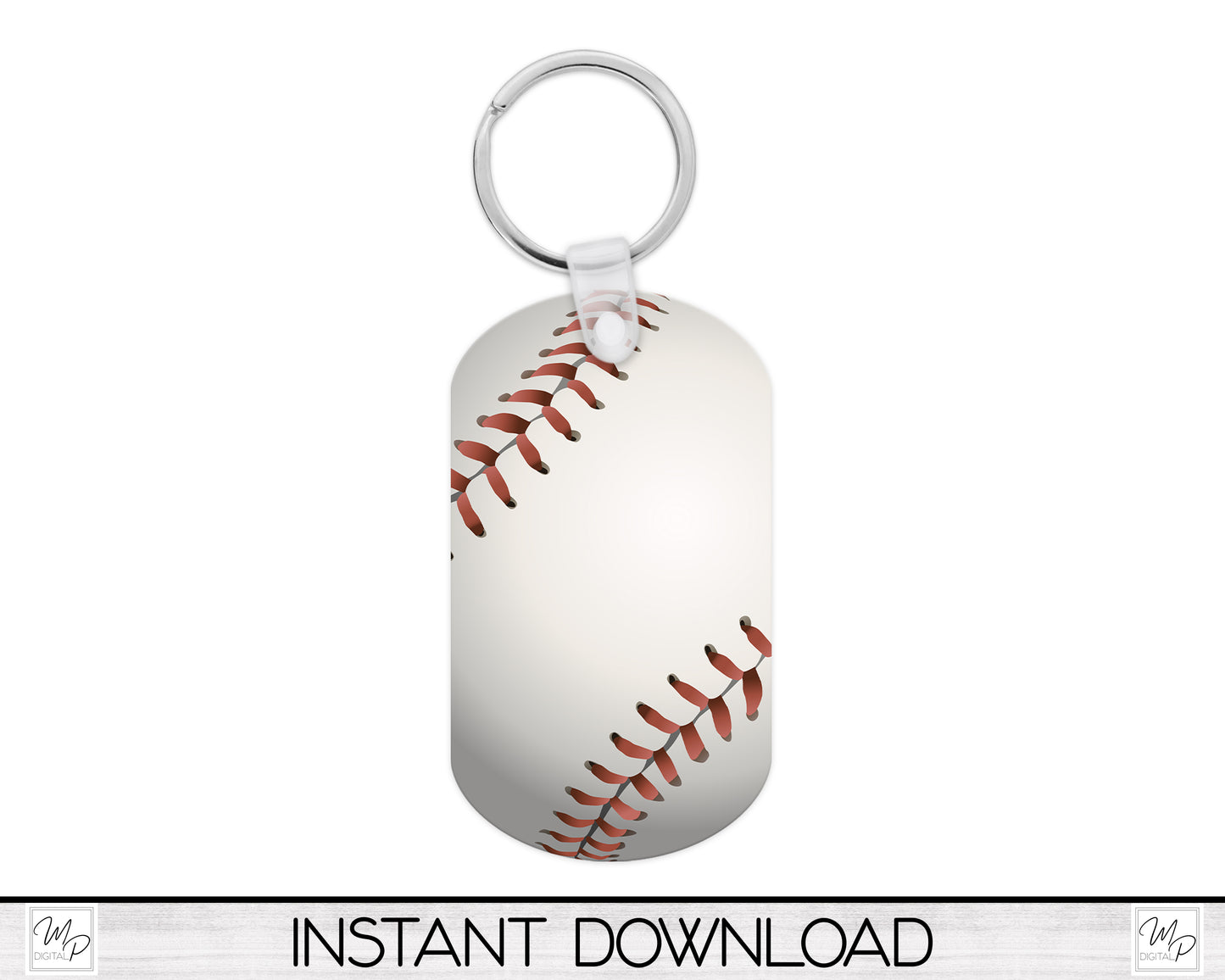 Baseball Dog Tag Keychain / Earrings Sublimation PNG Design, Digital Download for Sublimation, MDF Baseball Sign PNG