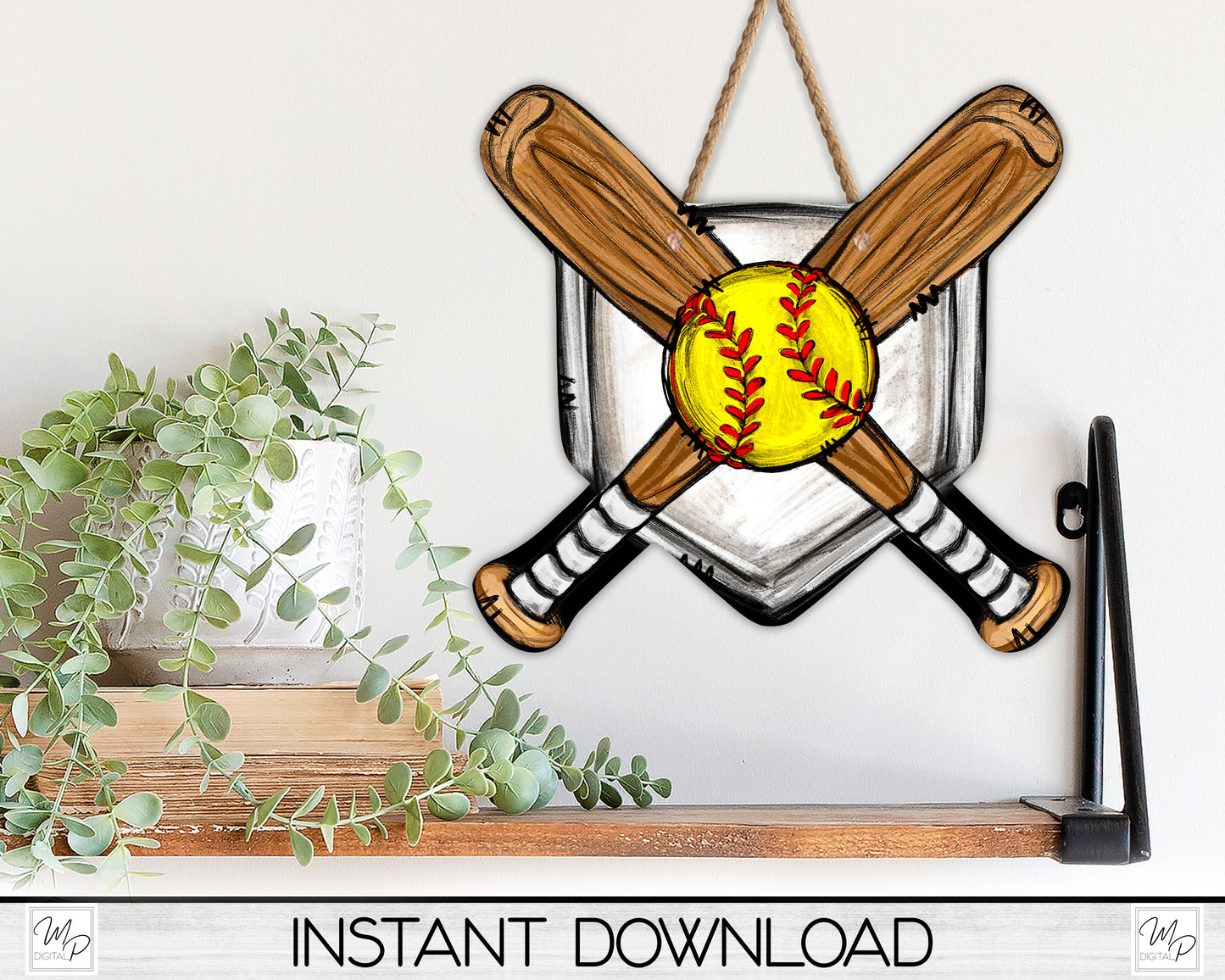 Softball Home Plate PNG Design for Sublimation, Digital Download